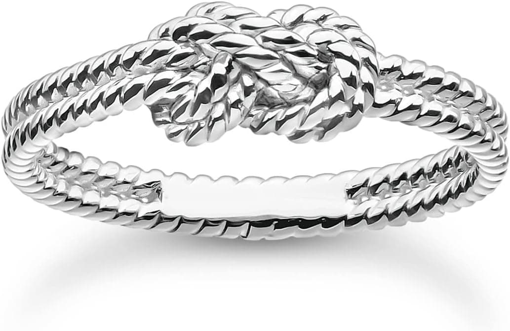 THOMAS SABO Anel de prata de lei 925 para mulher, corda com nó TR2399-001-21
