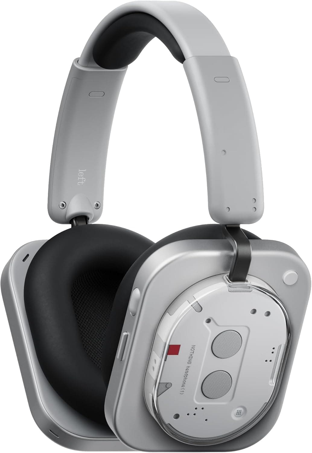 Nothing Headphone (1) Auriculares de diadema sem fios com cancelamento ativo de ruído, até 80 h de bateria, Hi-Res, áudio espacial, resistente à água - branco
