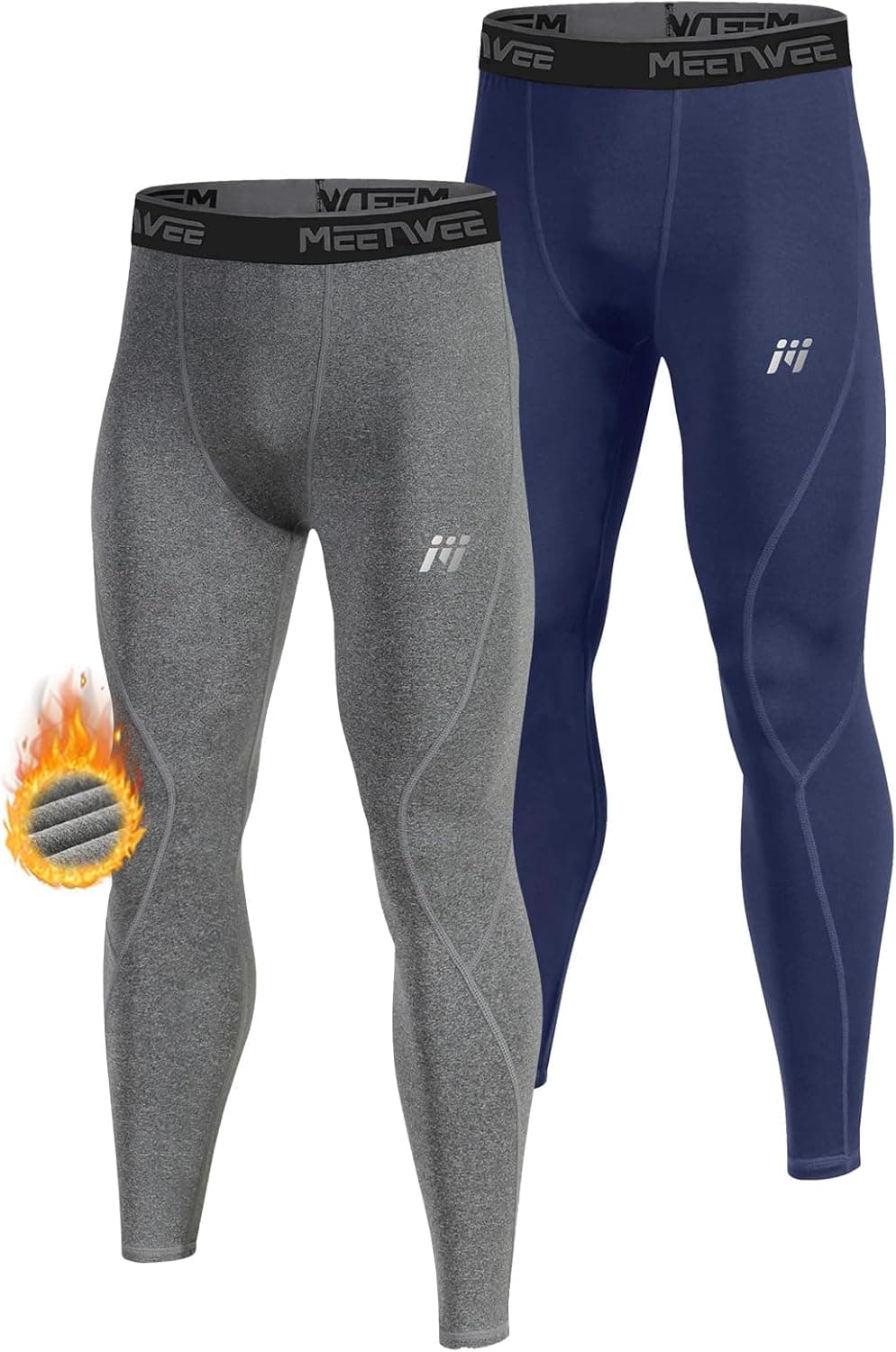 MEETWEE calças térmicas para homem, roupa interior térmica longa, calças de inverno, leggings, roupa interior funcional, roupa interior de esqui