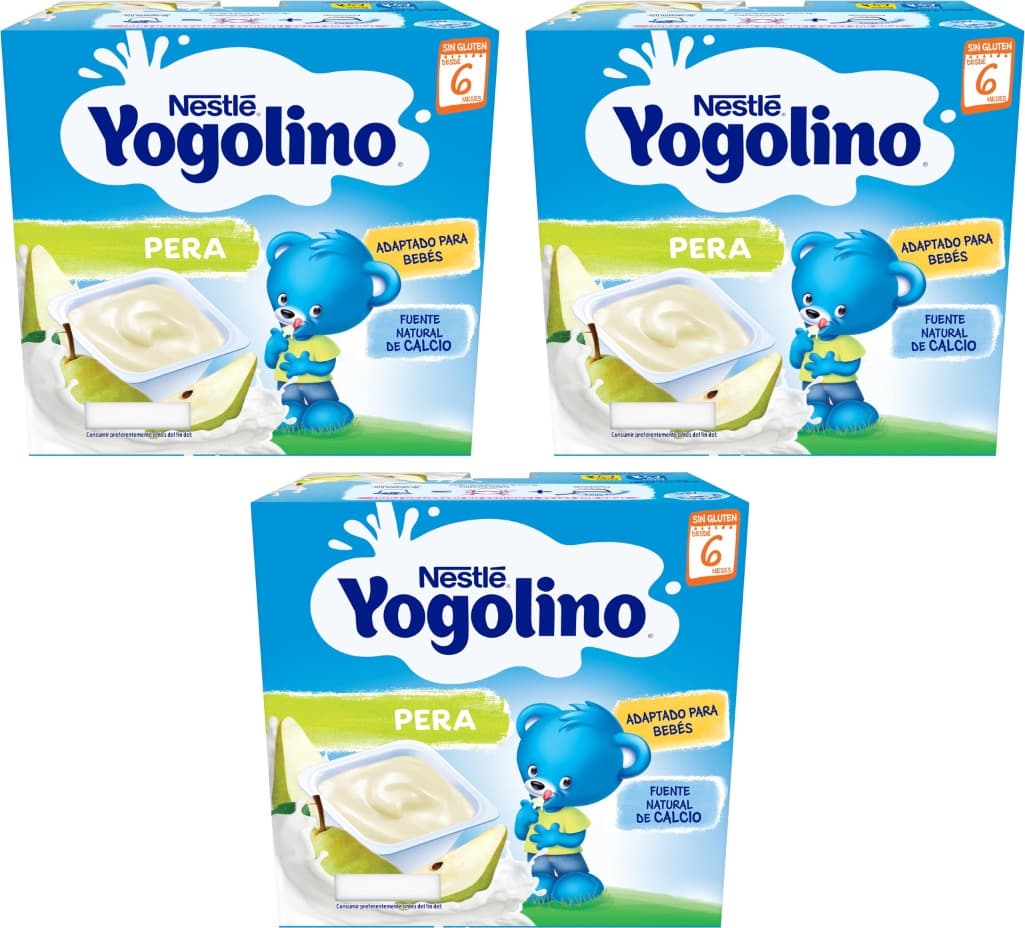 NESTLÉ YOGOLINO Sobremesa leite de pereira, a partir de 6 meses, 12 x 100 g