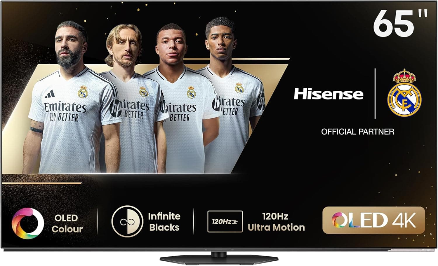 Hisense 65A85N OLED Smart TV, 65 polegadas 120 Hz, Dolby Vision Q, HDR10, IMAX Enhanced, Hybrid Log-Gamma (HLG), vida OS, Youtube, Netflix e Disney