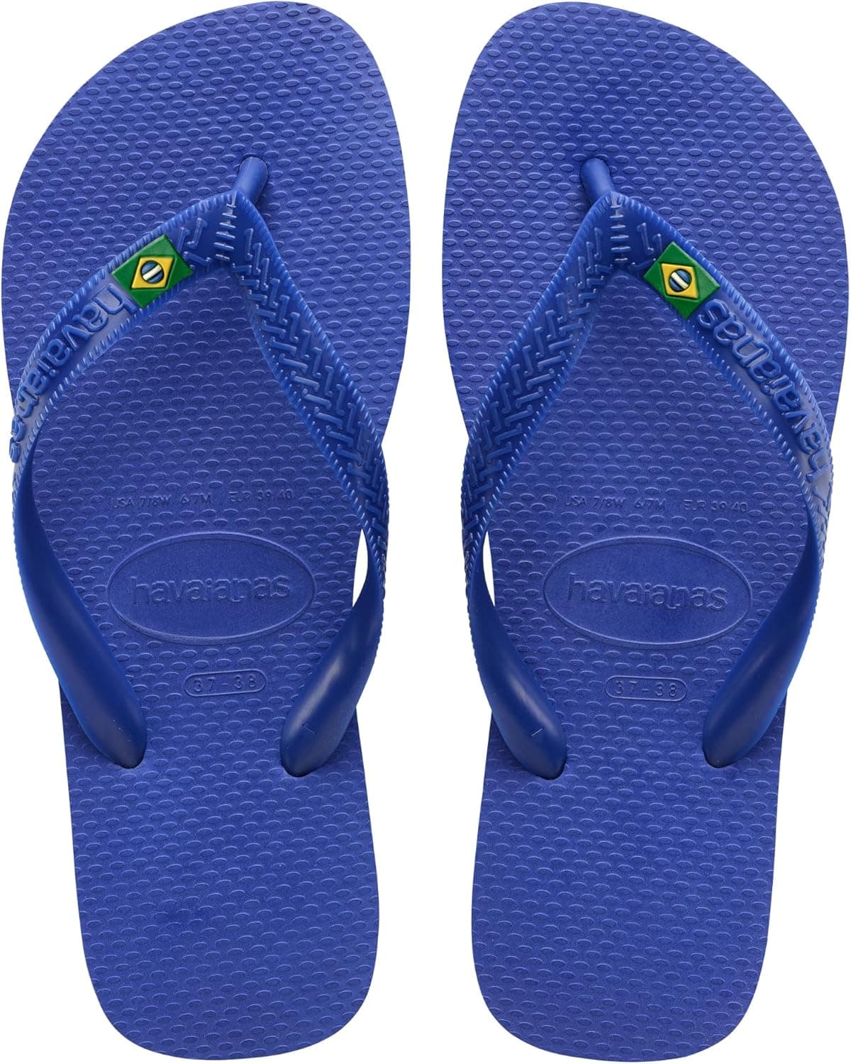 Havaianas Top Brazil | Chinelos unissexo confortáveis e leves com sola antiderrapante e bandeira do Brasil