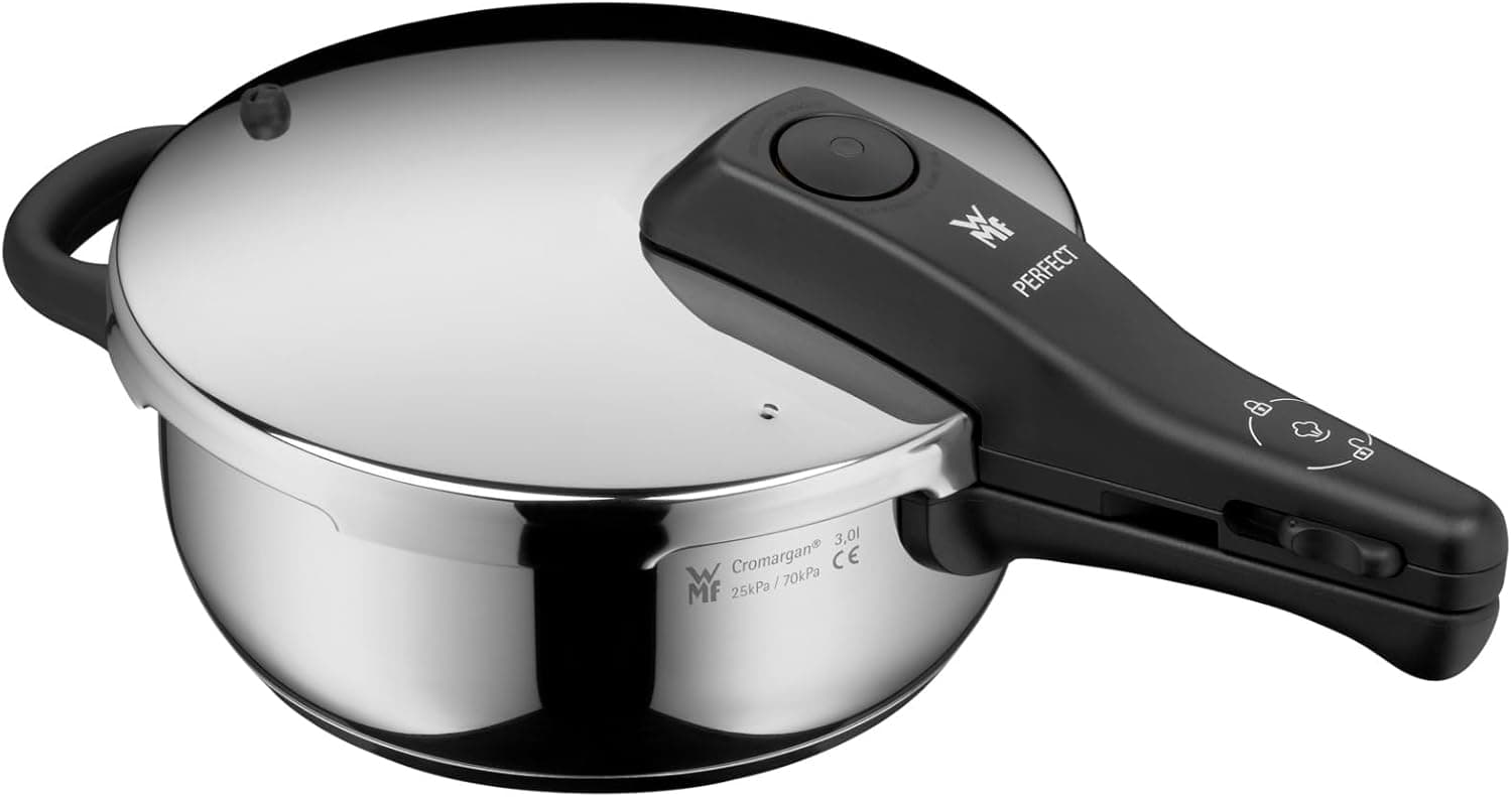 WMF Perfect | Panela de pressão 3 L em aço inoxidável para todas as placas, incluindo indução