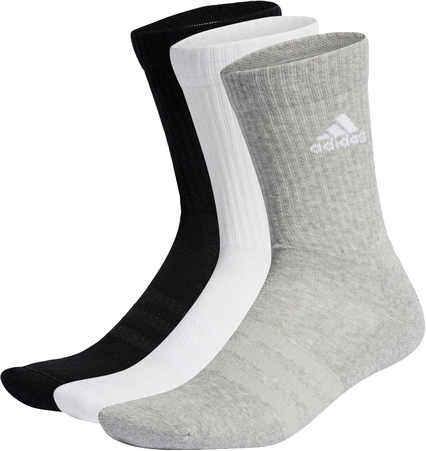 Adidas Cush CRW Meias unissexo para adulto, pack de 3 pares