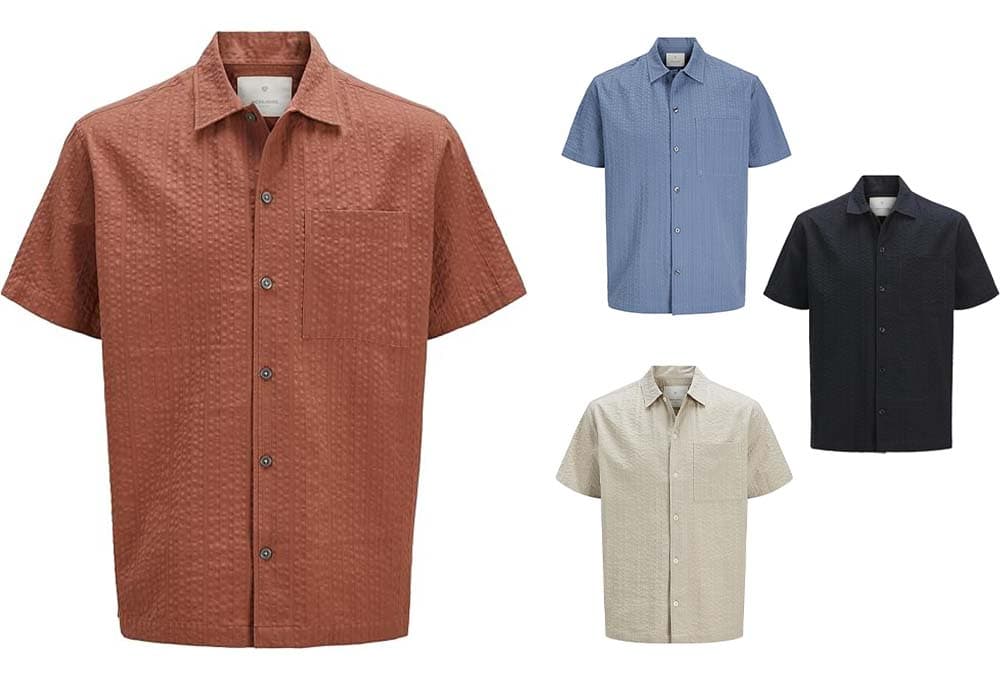 Jack & Jones Jprcceaston Seersucker | Camisa de manga curta para homem