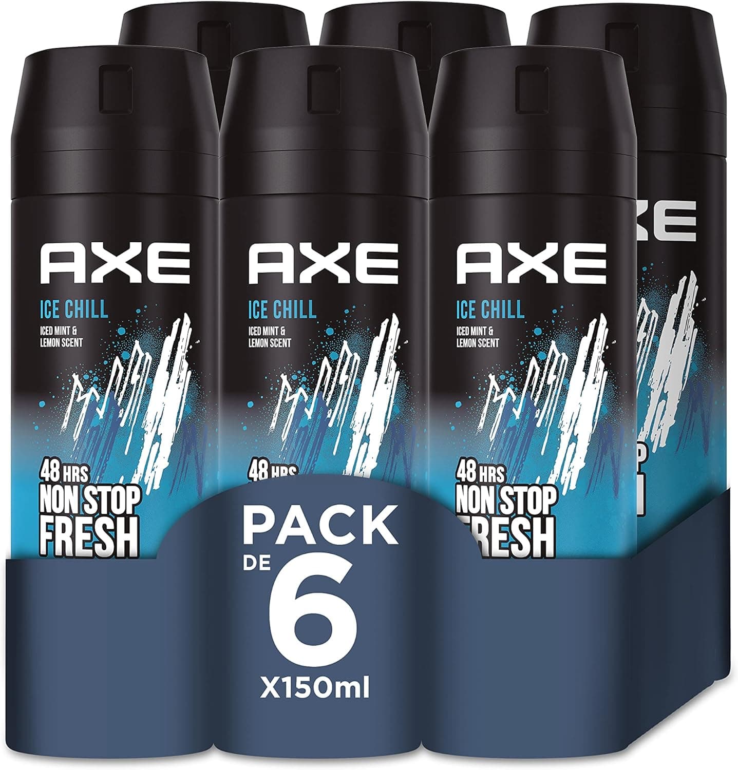 Axe Desodorante em aerossol para homem Bodyspray Ice Chill, 150 ml x 6
