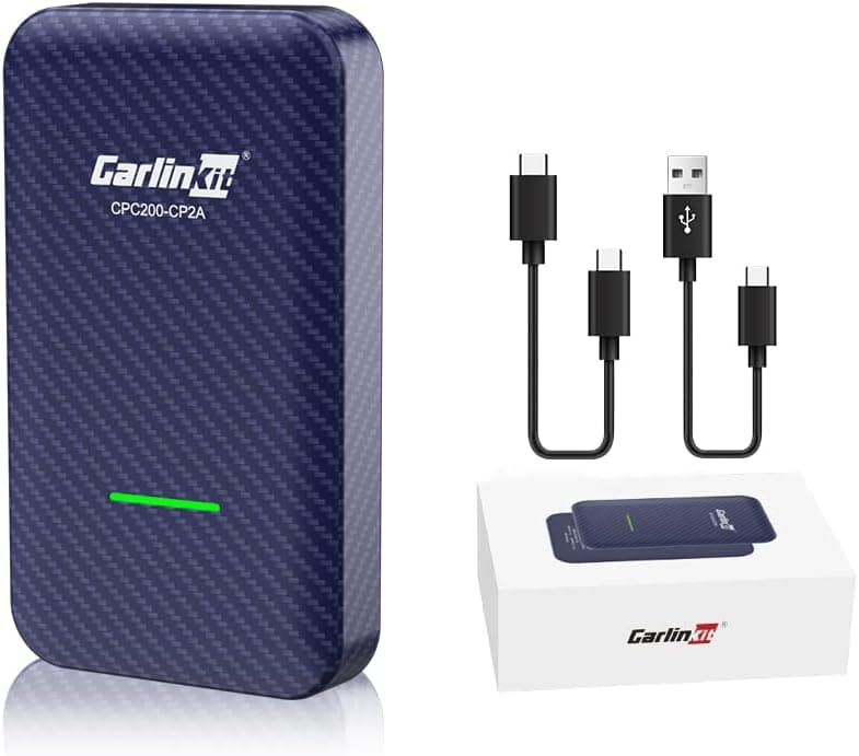Carlinkit 4.0 Adaptador sem fios Apple CarPlay e Android Auto 2 em 1, para CarPlay com cabo Ano do modelo: 2016-2022, Plug & Play, compatível com atualização online