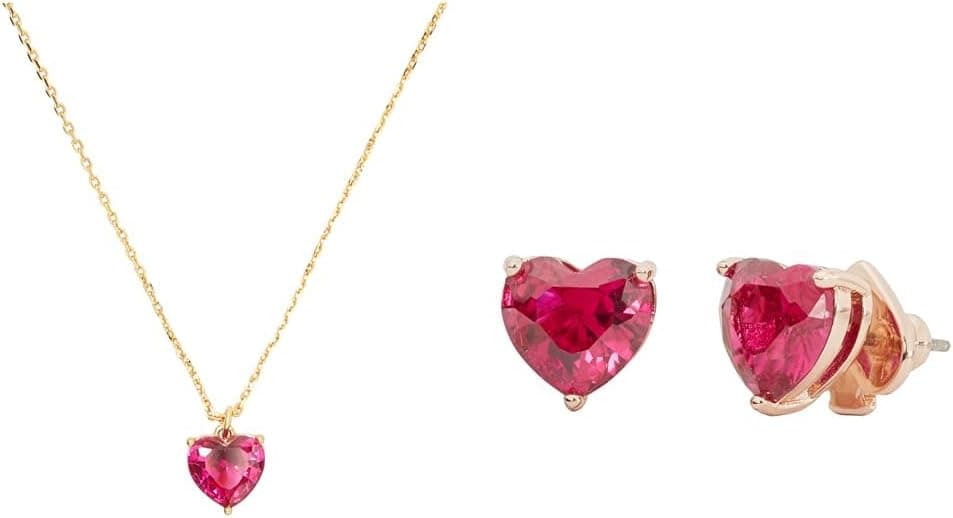 Kate Spade New York Pingente e brincos My Love, rubi