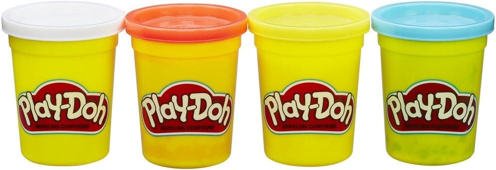 Play-Doh Pacote de 4 frascos clássicos (Hasbro B6508ES1), cor / modelo variado