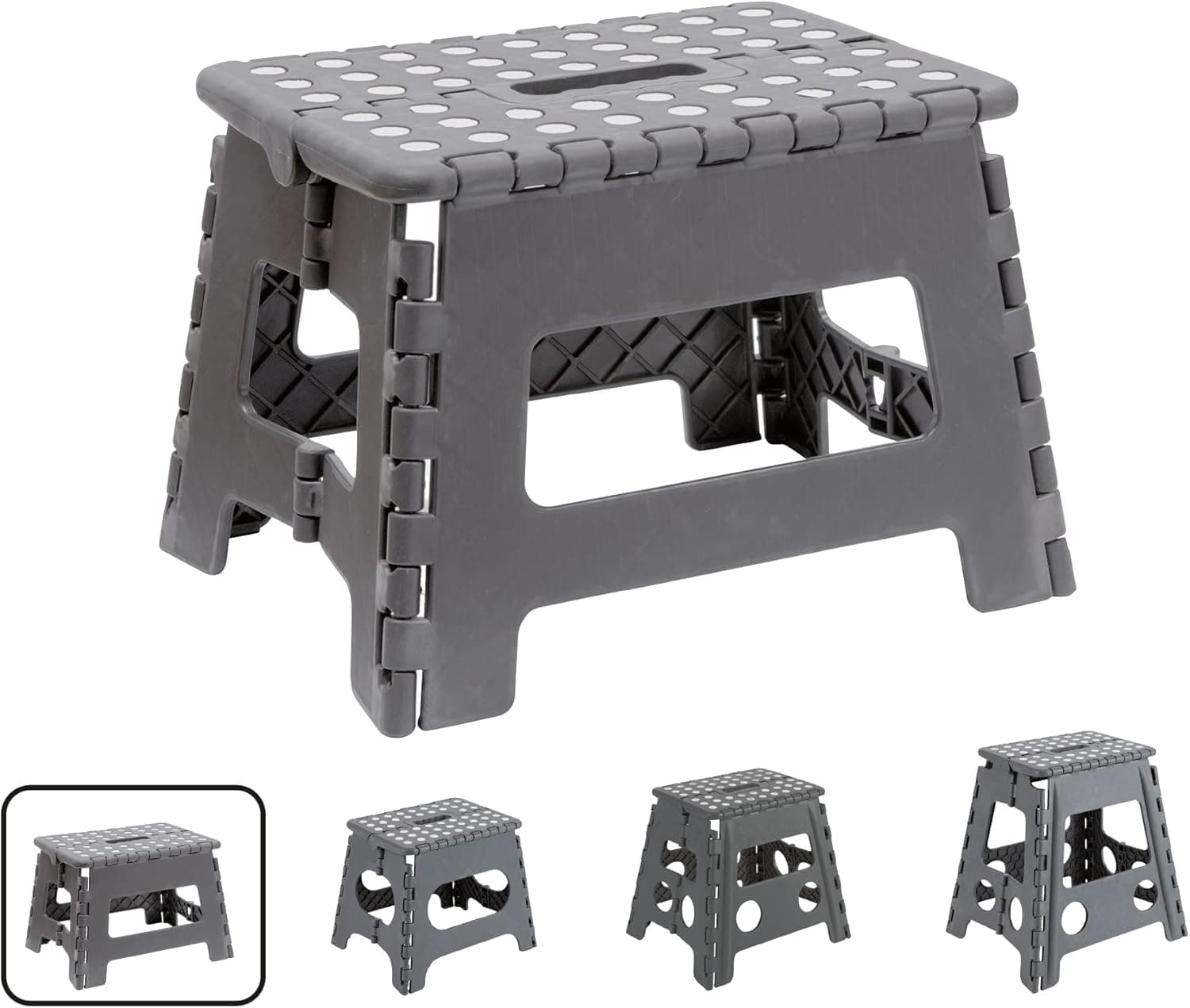 ARREGUI TB-022-G Banqueta dobrável cozinha ou casa de banho | Escada dobrável pequena | banco infantil, banquete de casa de banho, degrau dobrável para adultos e crianças (até 150 kg), 22 cm de altura
