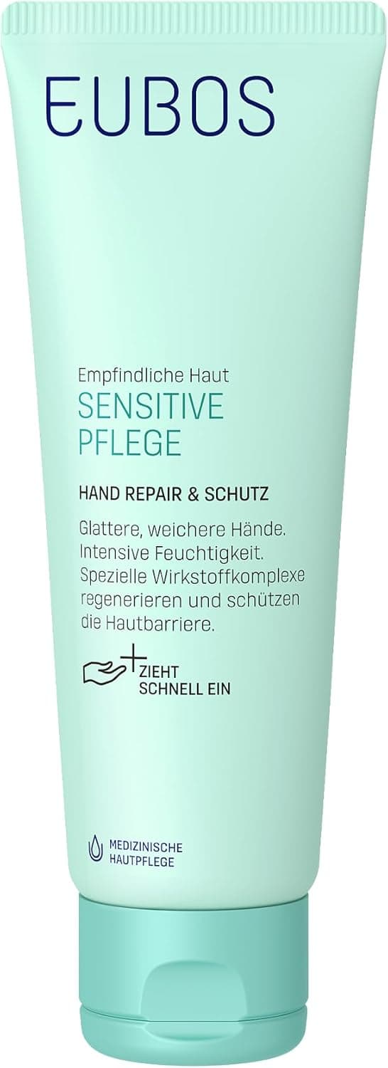 Creme protetor de mãos Eubos Sensitive, reparação, 75 ml