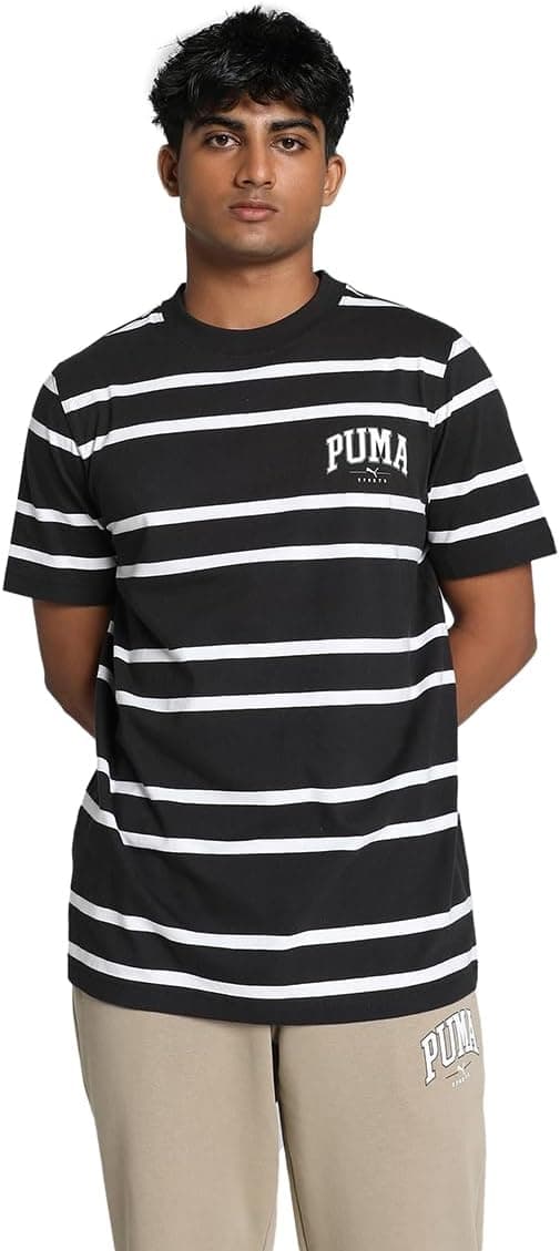 PUMA Squad Stripe AOP T-shirt unissexo para adulto