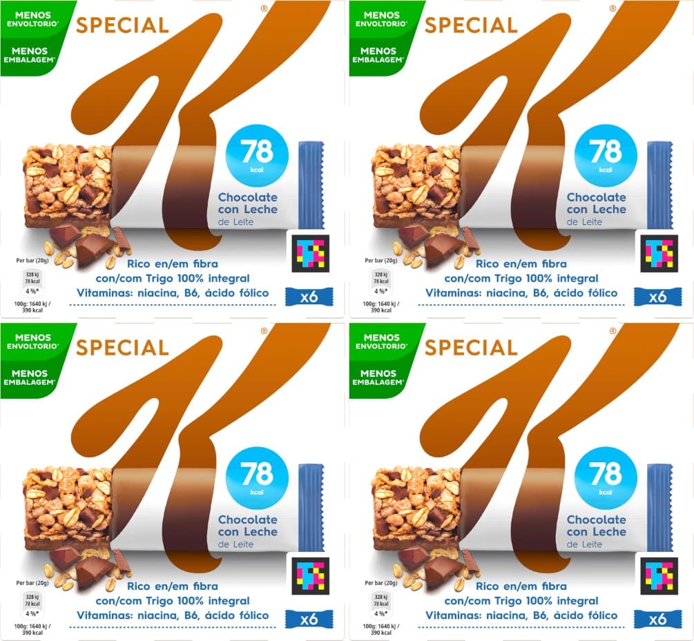 Kellogg's Special K barras de chocolate com leite pack 6 x 20 g