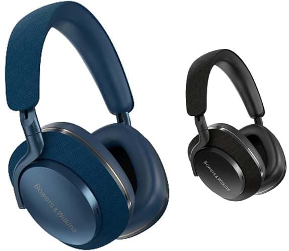 Bowers & Wilkins PX7 S2 Auriculares sem fios com cancelamento de ruído com Bluetooth 5.0 e carregamento rápido, 30 horas de reprodução e microfone integrado, azul