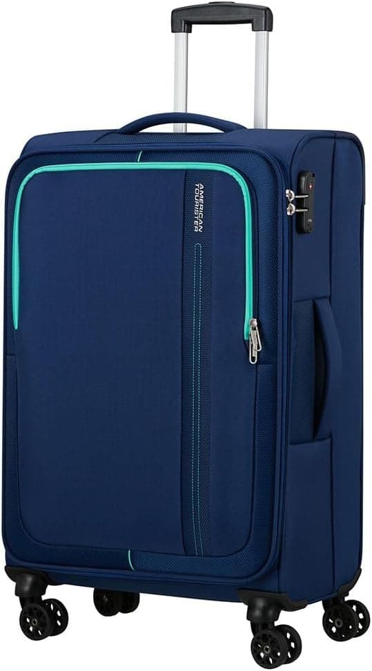 American Tourister Sea Seeker Spinner | Mala rígida média de 68 cm com rodas duplas e cadeado TSA para viagens cómodas, M (68 cm - 61 L)