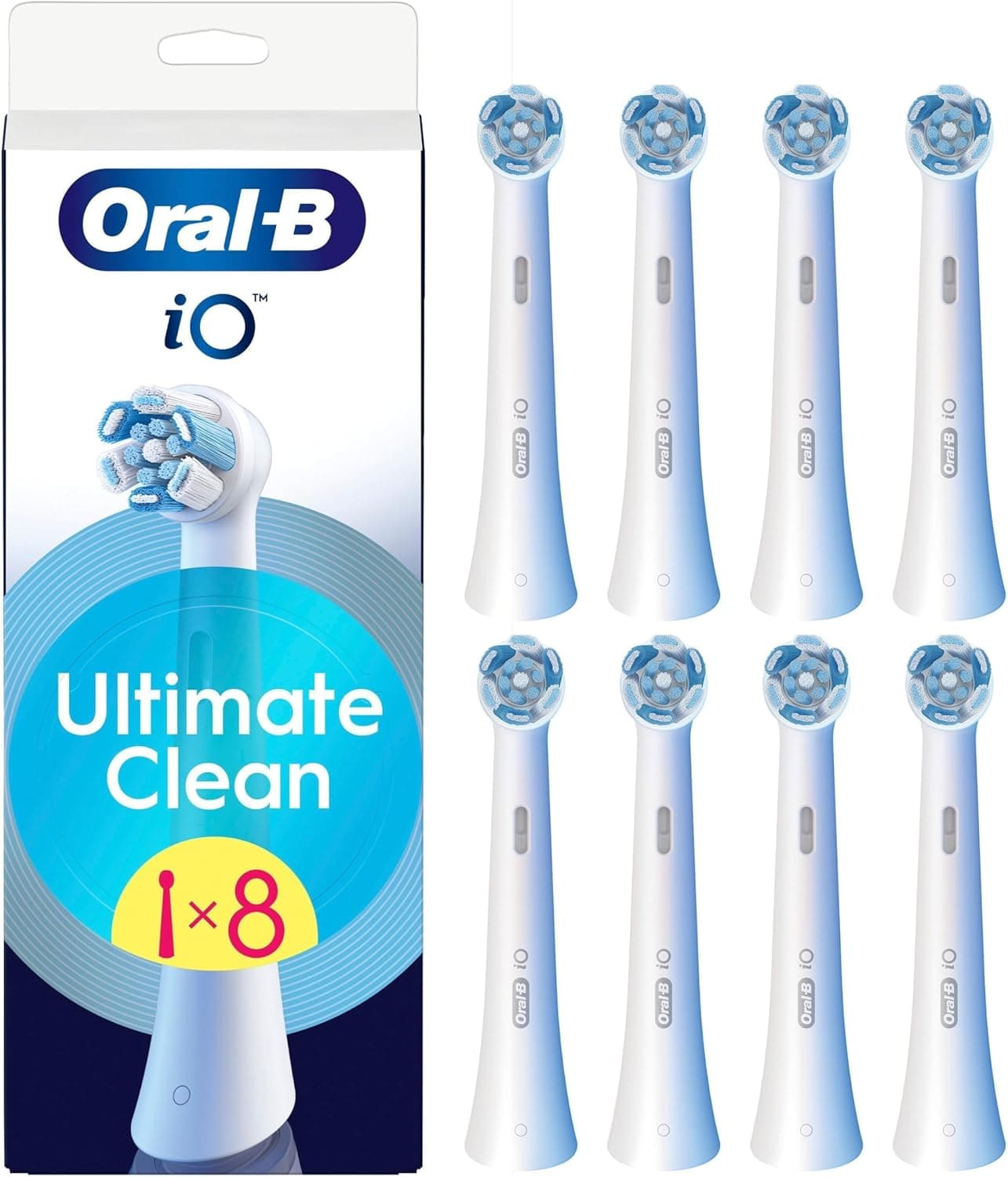 Oral-B iO | Conjunto de 8 cabeças para escova elétrica branqueadora com limpeza profunda