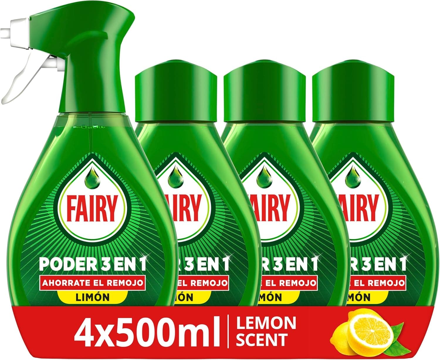 Fairy Poder sem imersão em spray de limão substituição, louça e cozinha, anti-gordura, 2000 ml