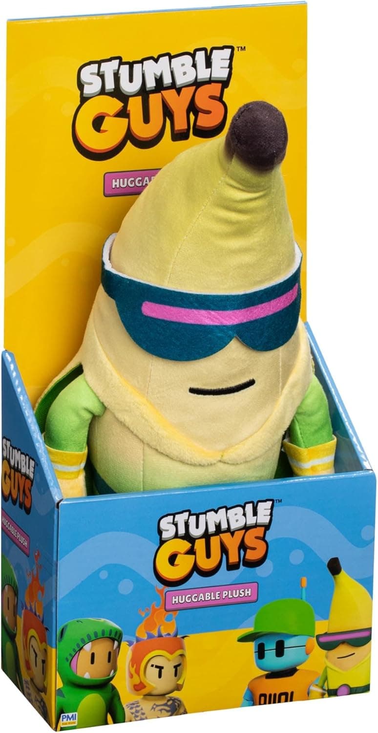 Bandai Super Banana | Peluche colecionável de banana Stumble Guys com 30 cm para crianças
