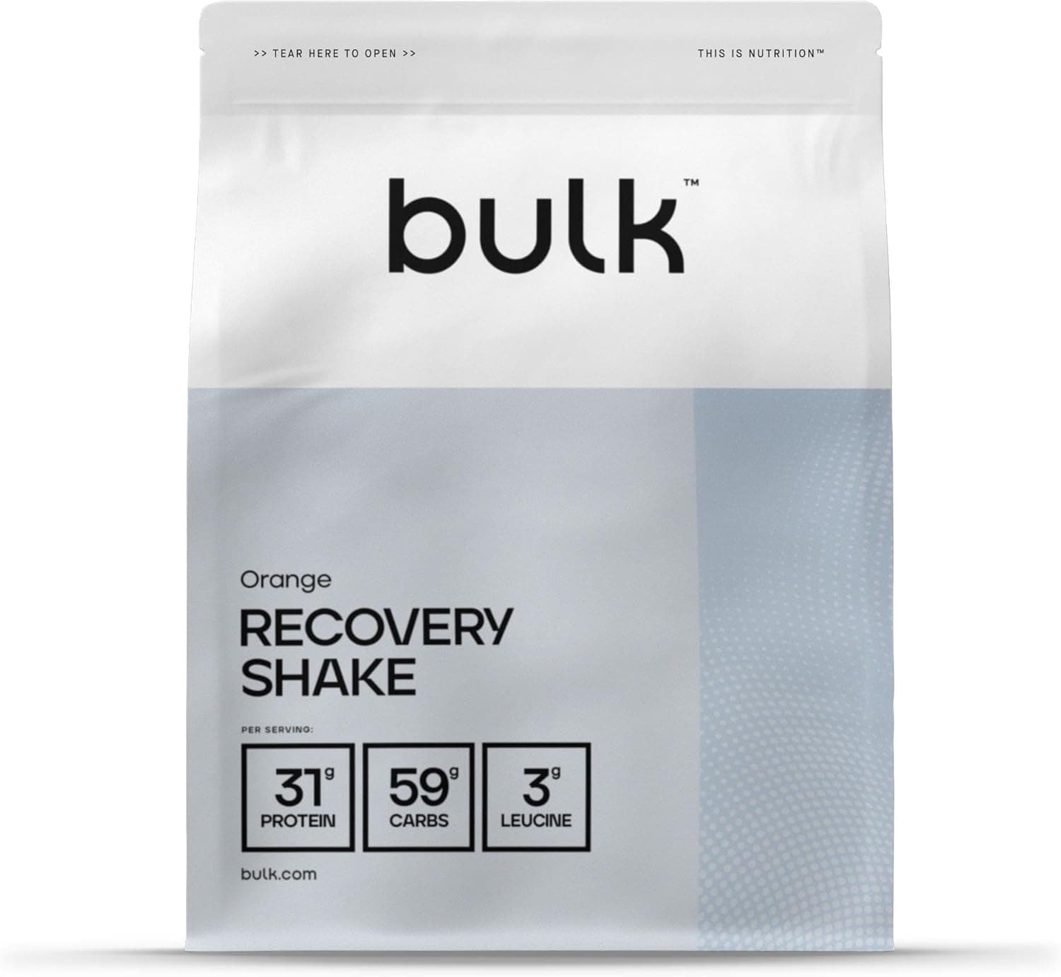 Bulk Recovery Shake, Waxy Maize and Whey Protein Shake, laranja, 2,5 kg