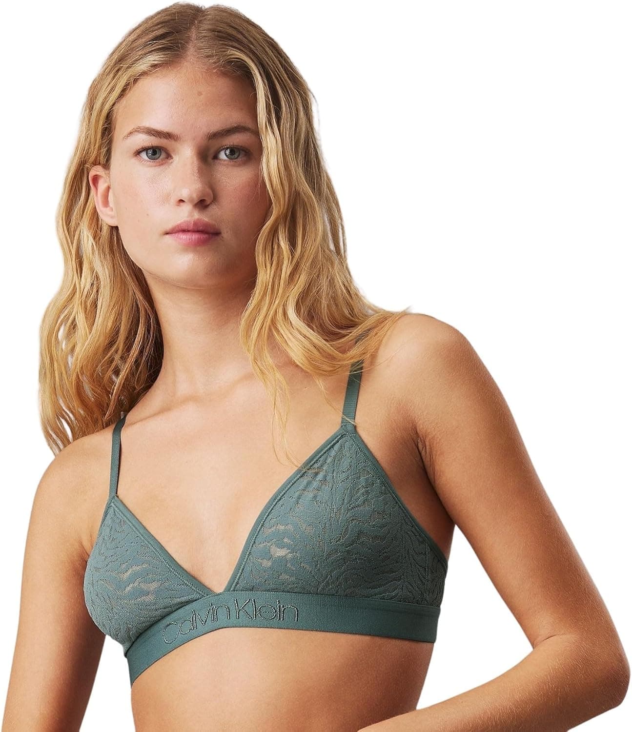 Calvin Klein Sutiã tipo Bralette mulher Unlined Triangle elástico