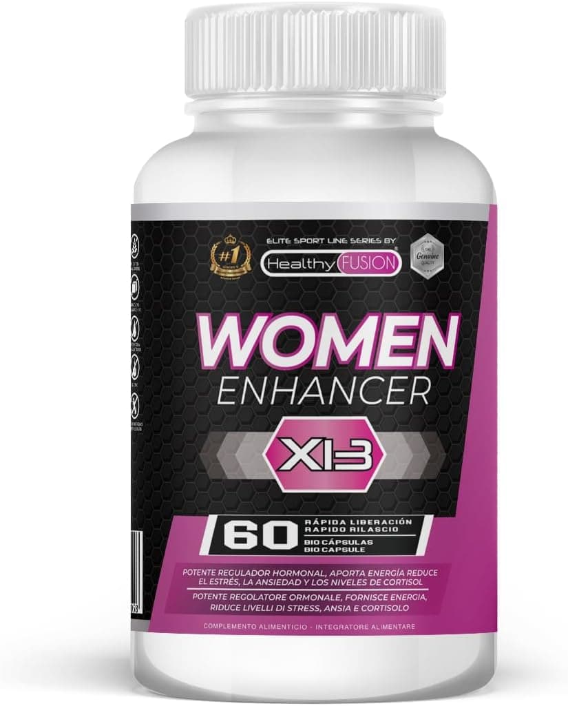 Regulador hormonal feminino Enhancer Woman Healthy Fusion | Equilibra o ciclo menstrual, energia e vitalidade, aumenta a libido, Maca, Tribulus, Ginseng e Ginkgo, 60 cápsulas