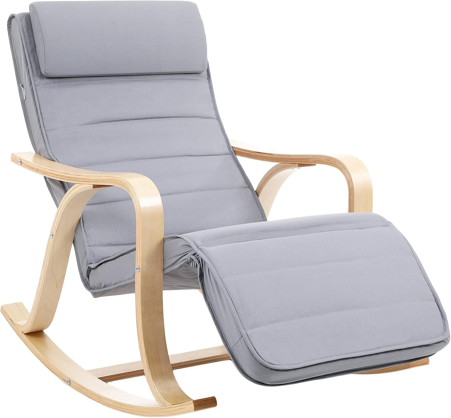 SONGMICS LYY41G Poltrona espreguiçadeira, cinzento, 125 x 91 x 67 cm