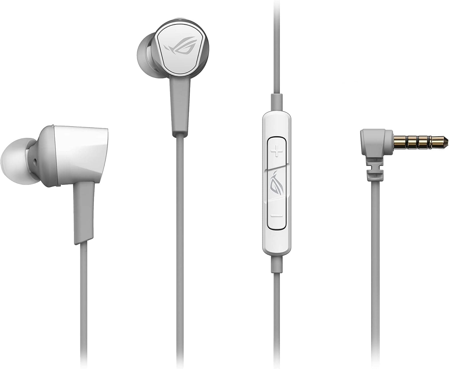 ASUS ROG Cetra II Core Moonlight White Auriculares intraurais para jogos (conector de 3,5 mm, compatíveis com PCs, portáteis, telefones, ROG Phone, PS5, Xbox Series X/S e Switch) - branco lunar