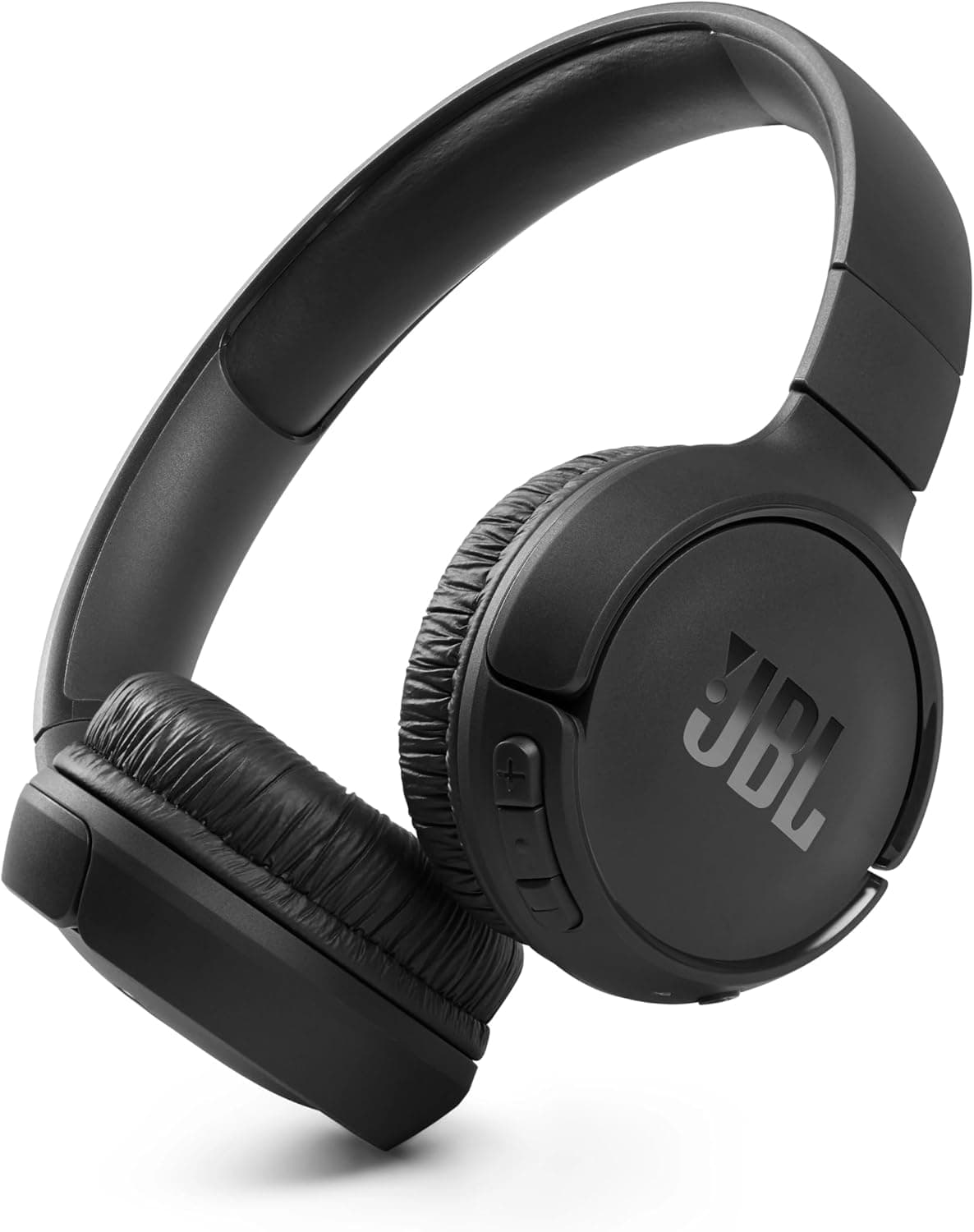 JBL Tune 510 BT Auriculares sem fios on-ear com tecnologia Bluetooth, leves, confortáveis e dobráveis, até 40 h de bateria, Siri e assistente do Google, com conexão multiponto, preto