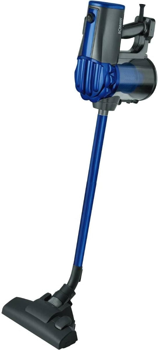 Bomann CB BS 1948 Aspirador vassoura, potente, tecnologia Eco-CYCLON, sem saco, aspiração vertical e manual, 600 W, azul/cinzento 
