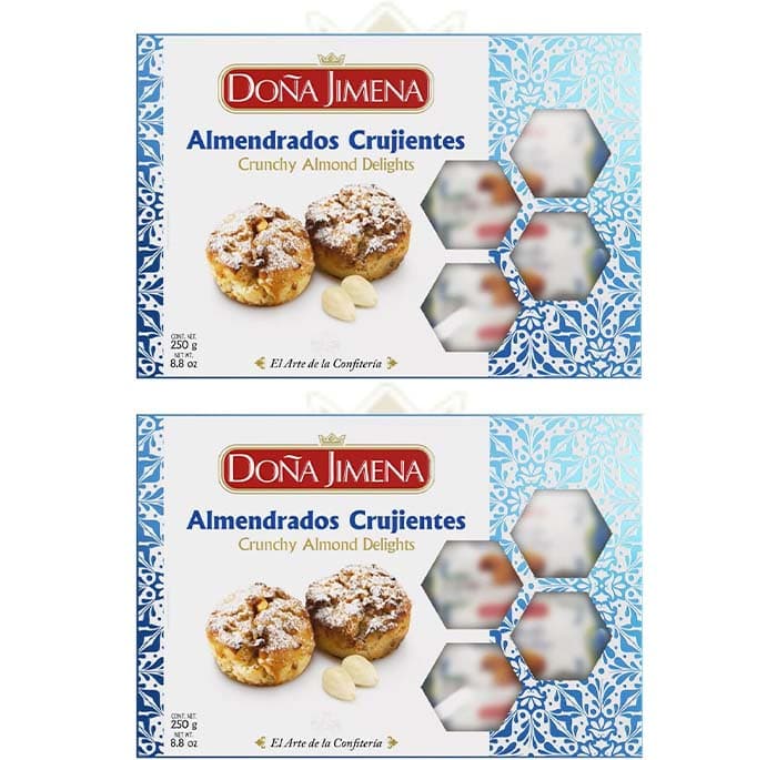 DOÑA JIMENA - Amêndoas crocantes, qualidade superior, doce típico natalício, sabor autêntico, para desfrutar, receita artesanal, 250 g