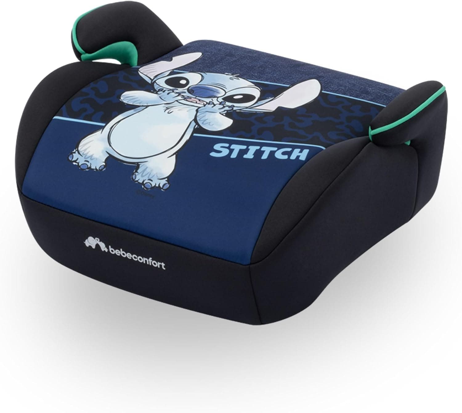 Bebeconfort Disney Manga i-Safe, assento elevador de carro, cadeira de carro Stitch, 6-12 anos, 128-150 cm, 22-36 kg, leve, instalação fácil com cinto, acolchoada, tecidos macios, Authentic Stitch