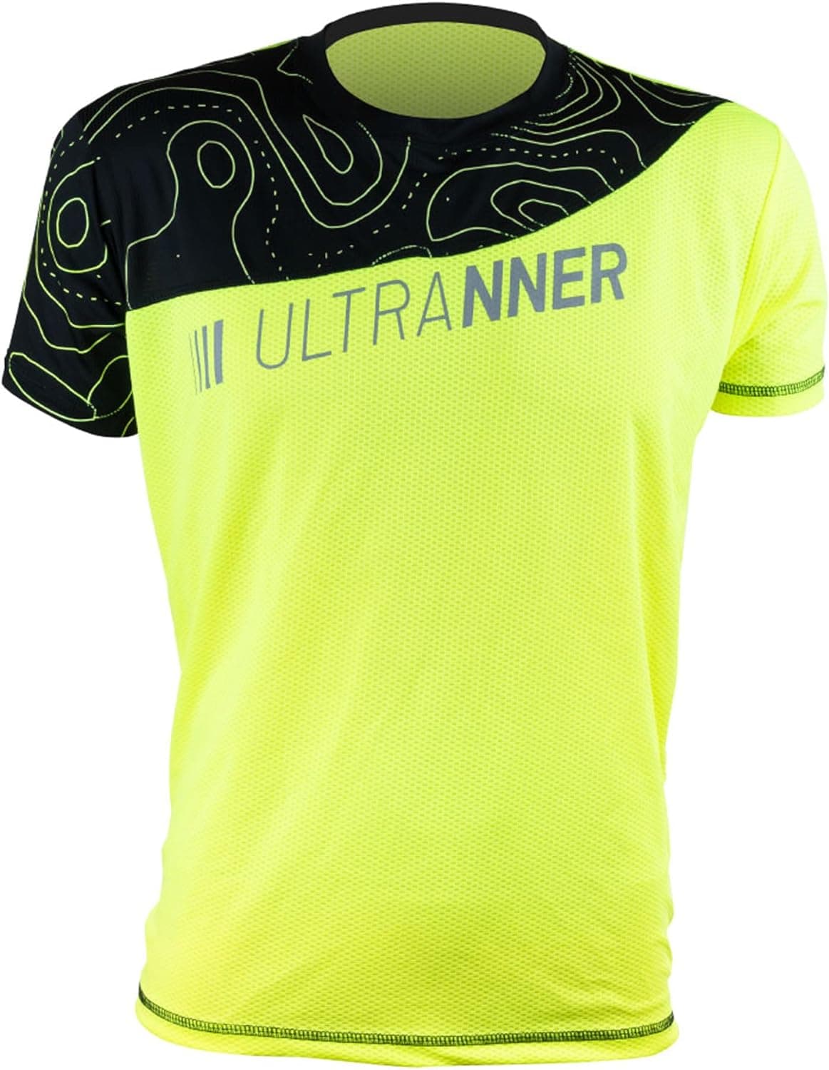 ULTRANNER ARVES - T-shirt respirável e ultraleve de Running, Trekking e mais - cor amarelo fluorescente
