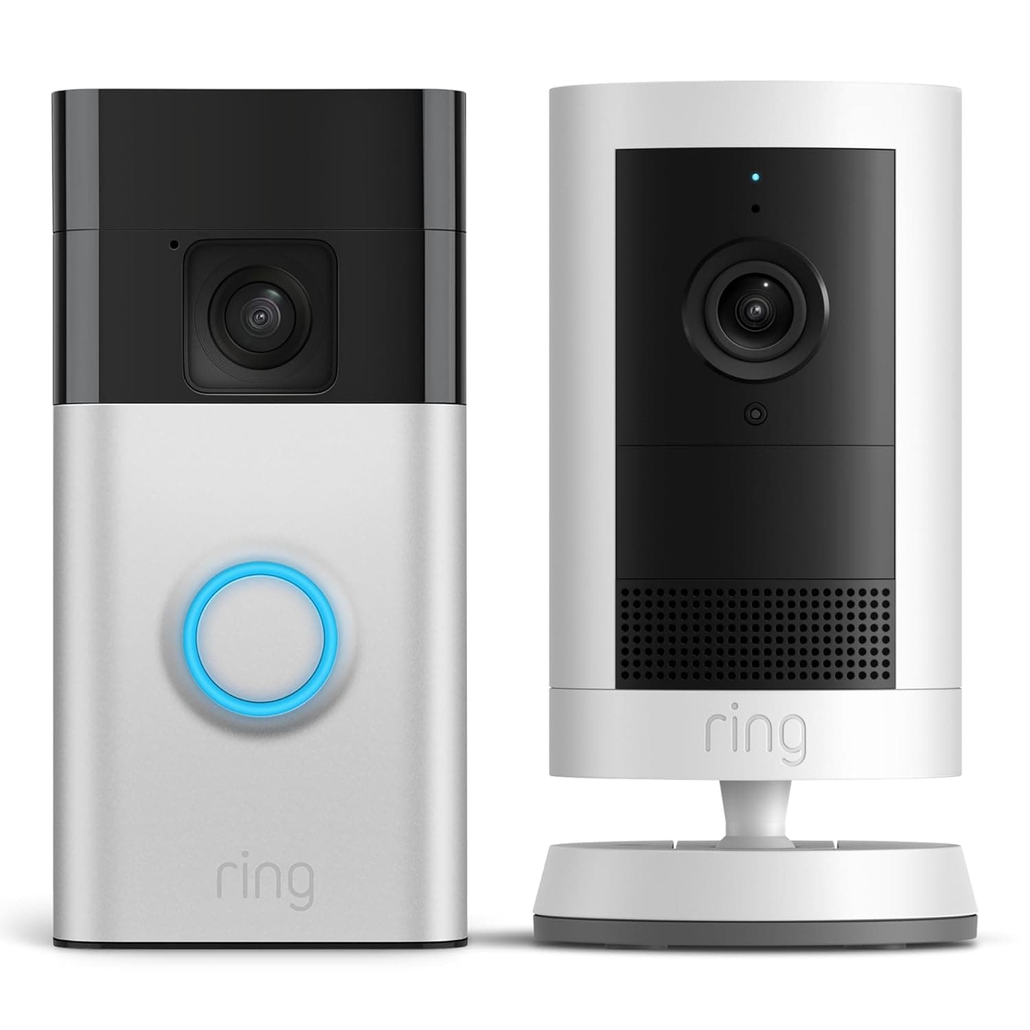 Ring Câmara Exterior Plus e Videoporteiro | Câmara de segurança exterior e videoporteiro com bateria, inclui 30 dias de Ring Home