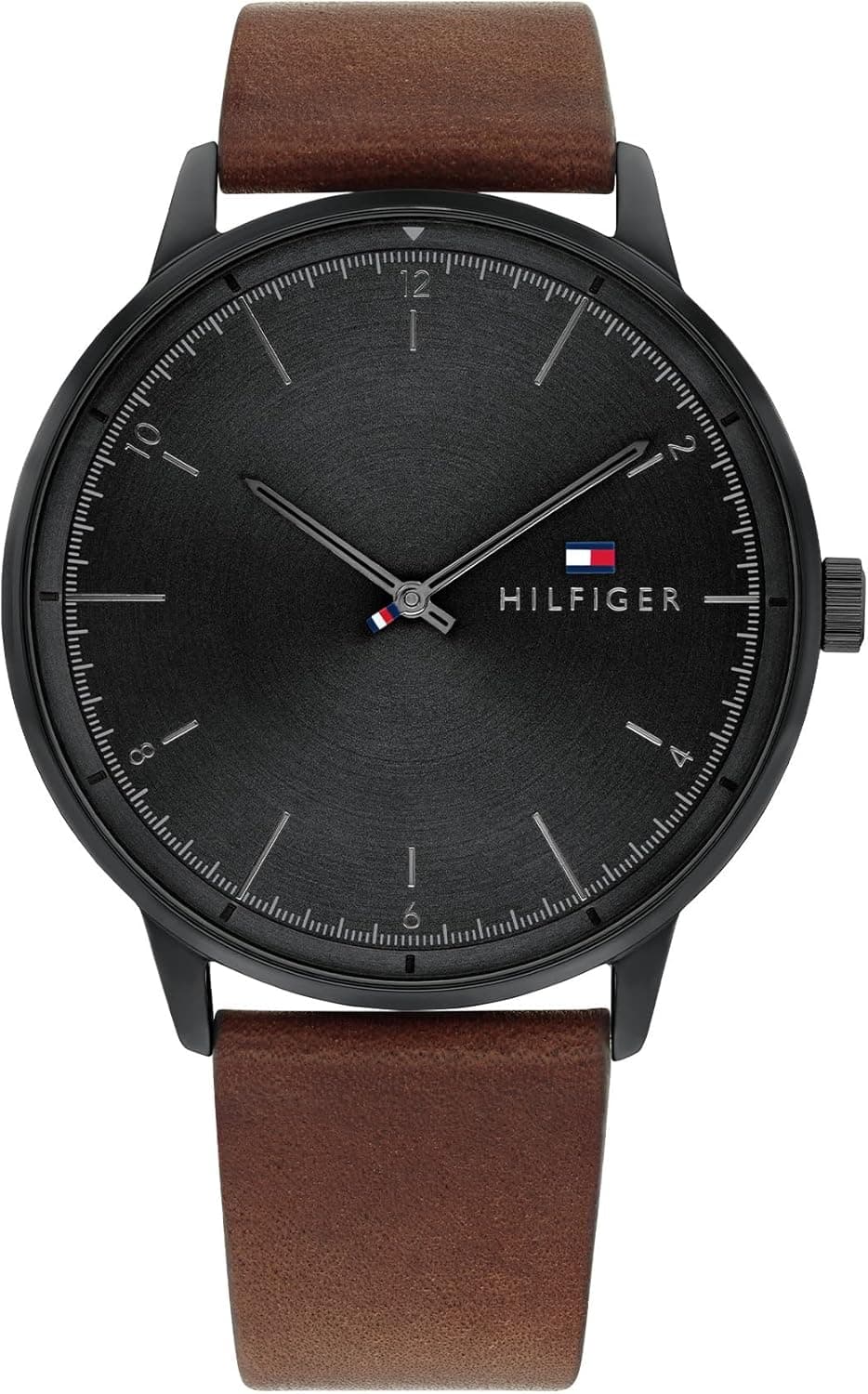 Tommy Hilfiger 1791876 | Relógio analógico masculino com bracelete em pele castanha
