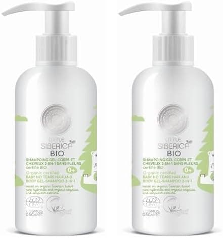 Gel douche - Shampoing Sans Pleurs Corps et Cheveux certificado BIO 250 ml (embalagem de 2)