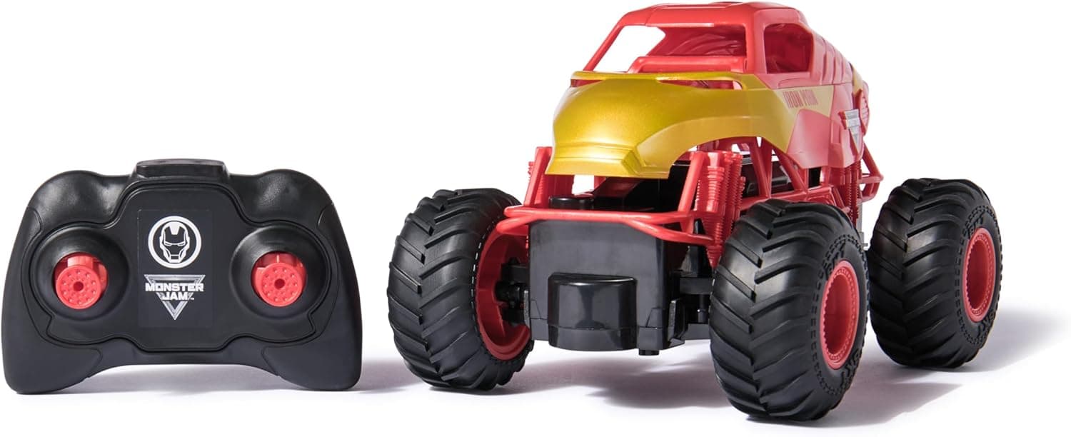 Monster Jam - Carro remoto Monster Truck Marvel Iron Man, escala 1:24-6069959 - Carros para crianças - Jogos de crianças - Brinquedos para crianças 3 anos