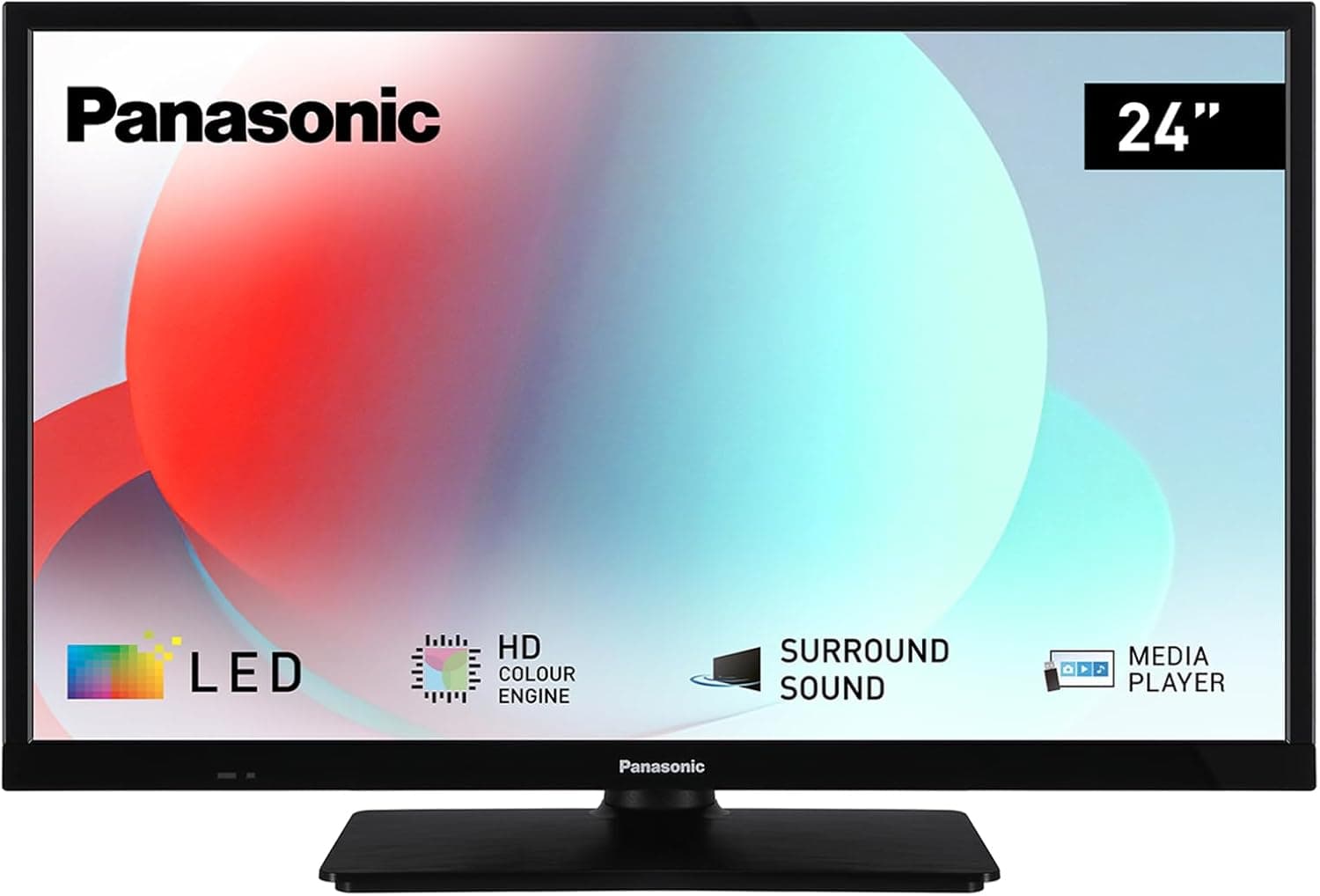 Panasonic TS-24N30AEZ, TV LED HD série N30 de 24 polegadas, 2024, leitor multimédia USB, alto contraste, HD tripla, HDMI, montagem na parede, moldura fina, experiência visual excecional 