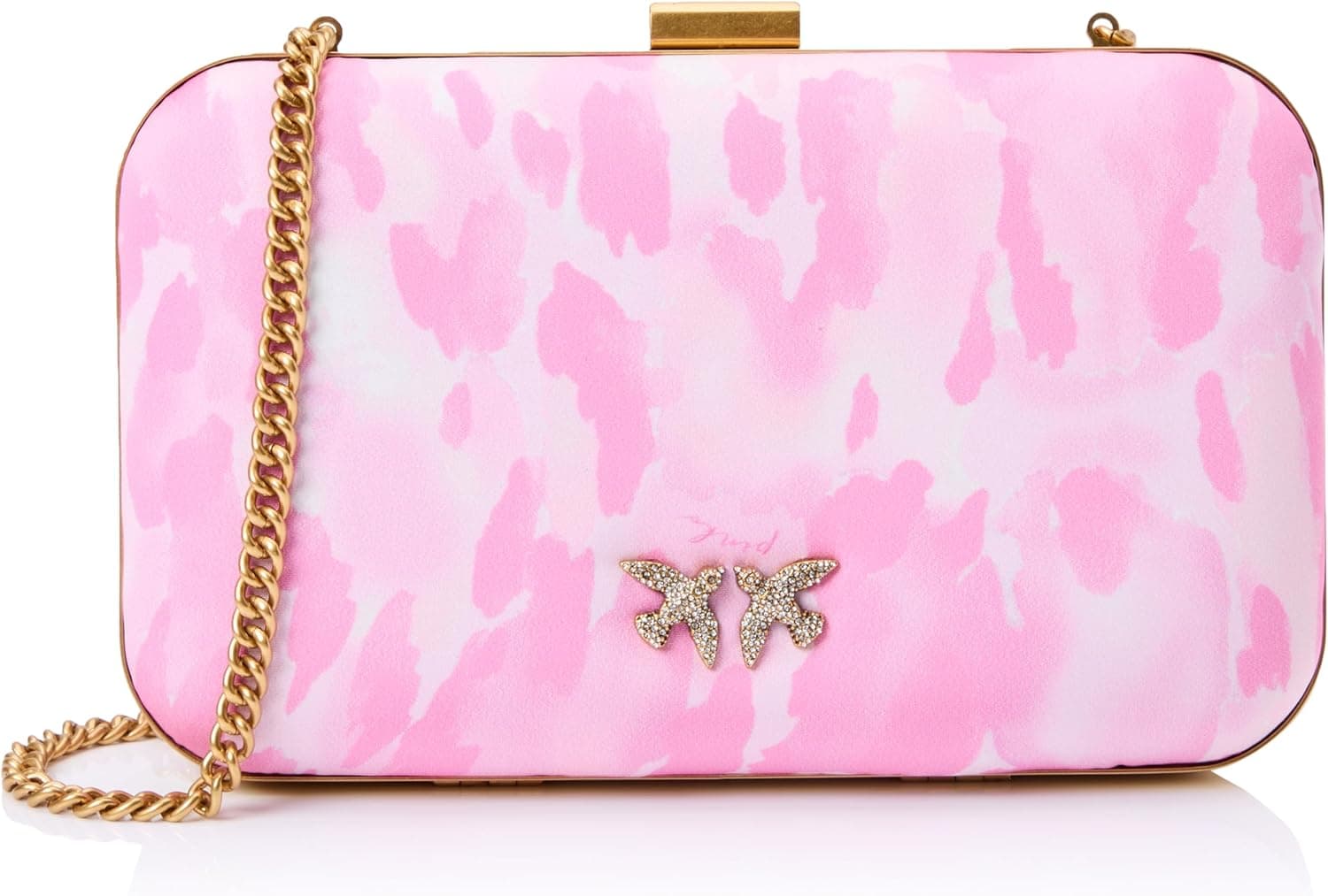Pinko Tafetá bolsa para mulher com estampado rosa