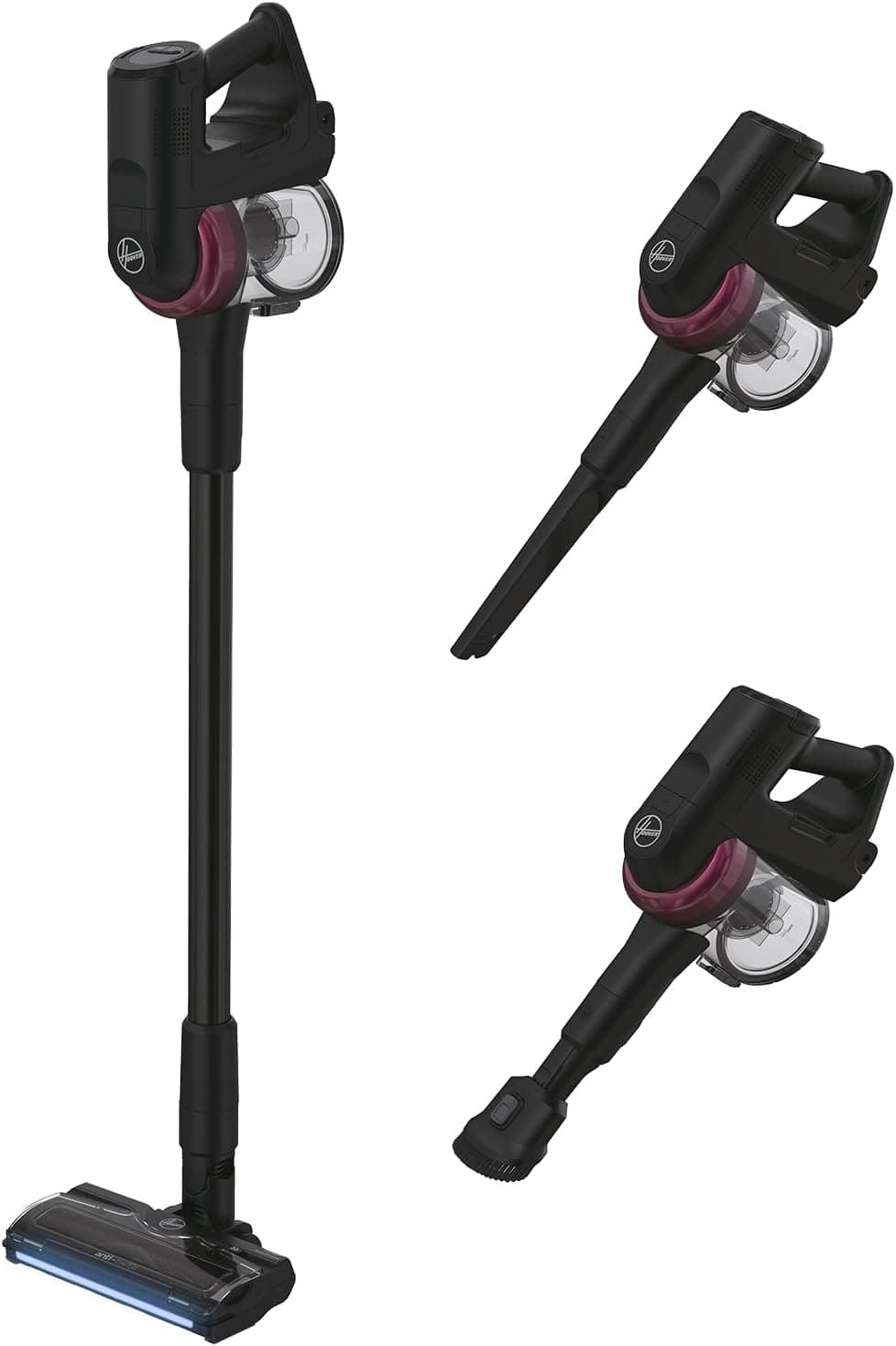 Hoover Aspirador vassoura sem cabo, 1200 POWERTIME, alta potência, escova anti-emaranhados, luzes LED, leve, ideal para cantos [HF410H]