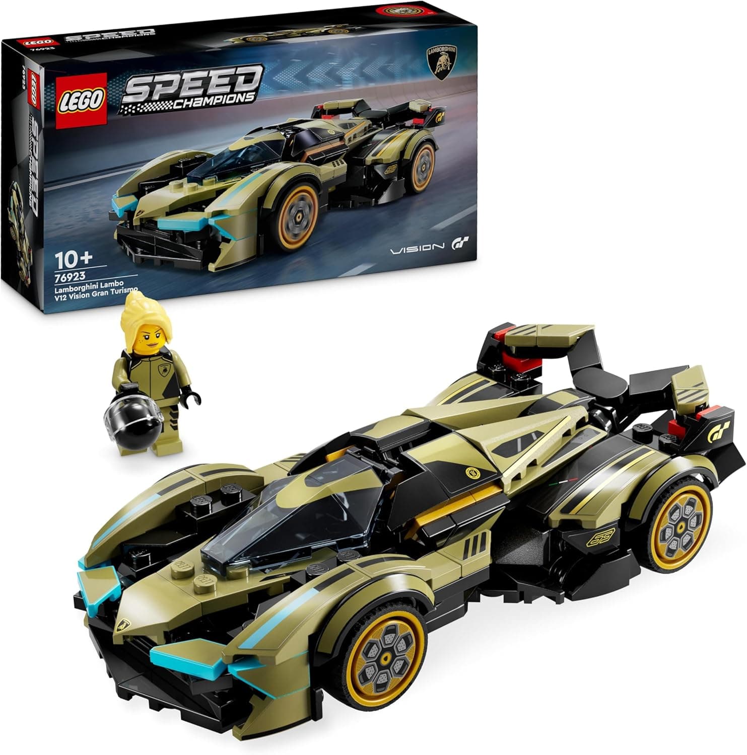 LEGO Speed Champions Lamborghini Lambo V12 Vision GT 76923 | Conjunto de construção de carro de corrida