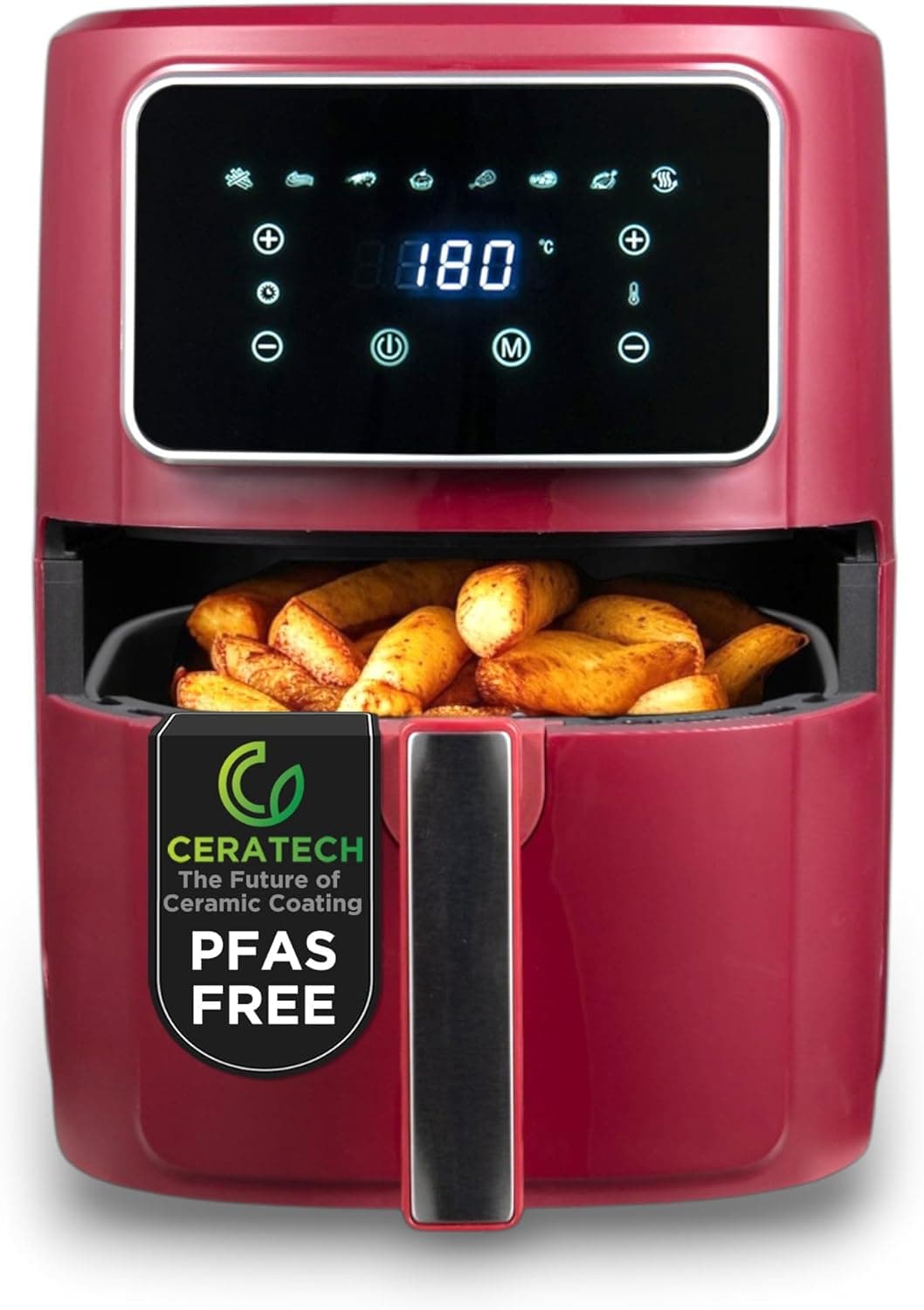 Bergner NATURALLY Air Fryer | Fritadeira sem óleo 1800 W com 8 programas e capacidade de 6,9 L