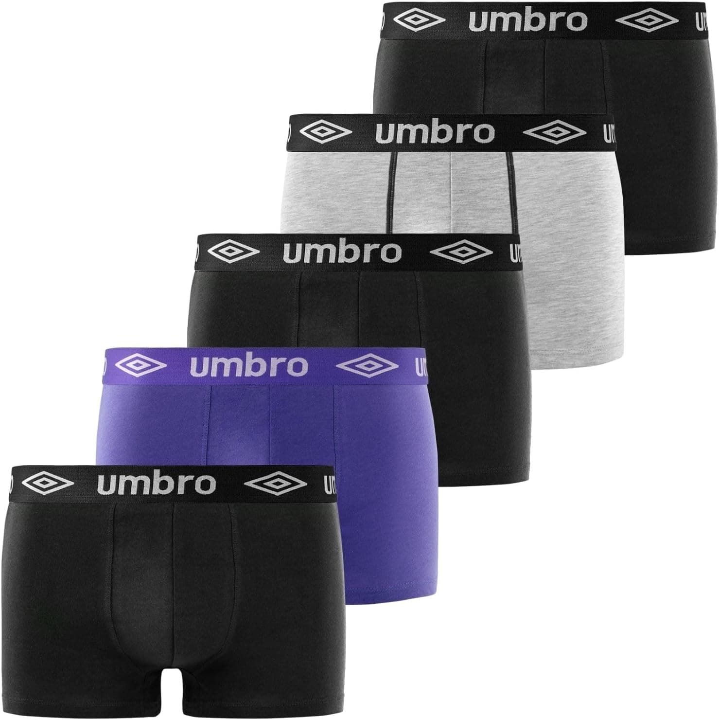 Umbro Boxers de algodão para homem, pack de 5