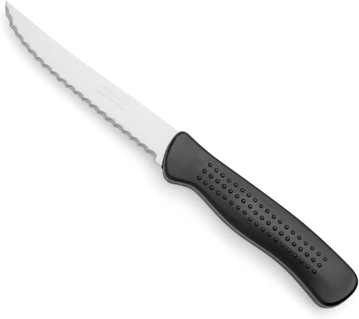Arcos Facas de mesa - faca de carne, faca de mesa, lâmina de aço inoxidável NITRUM 110 mm - pega de polipropileno, cor preta