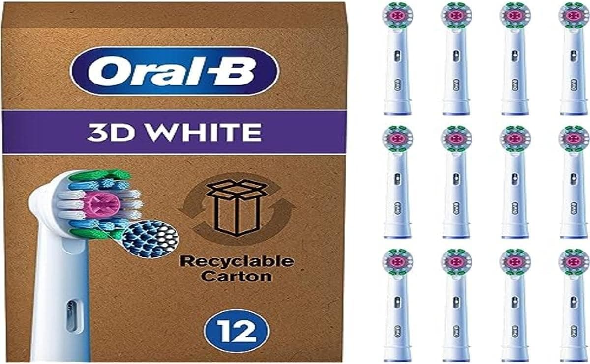 Oral-B Pro 3DWhite - Conjunto de 12 cabeças para escova de dentes elétrica, escova de dentes elétrica, escova de dentes para escova de dentes Oral-B