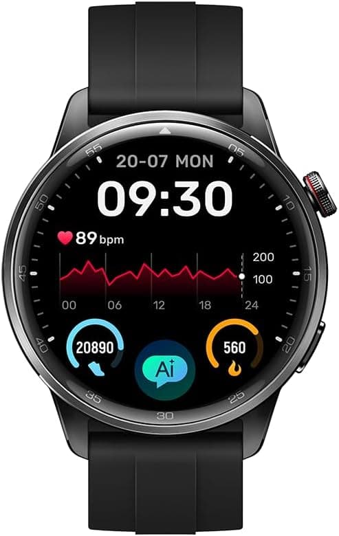 realme Watch S2, ecrã AMOLED de 3,63 polegadas, resistente à água e ao pó IP68, conexão com dispositivos de áudio Bluetooth, mais de 150 esferas na nuvem, preto, correia de silicone