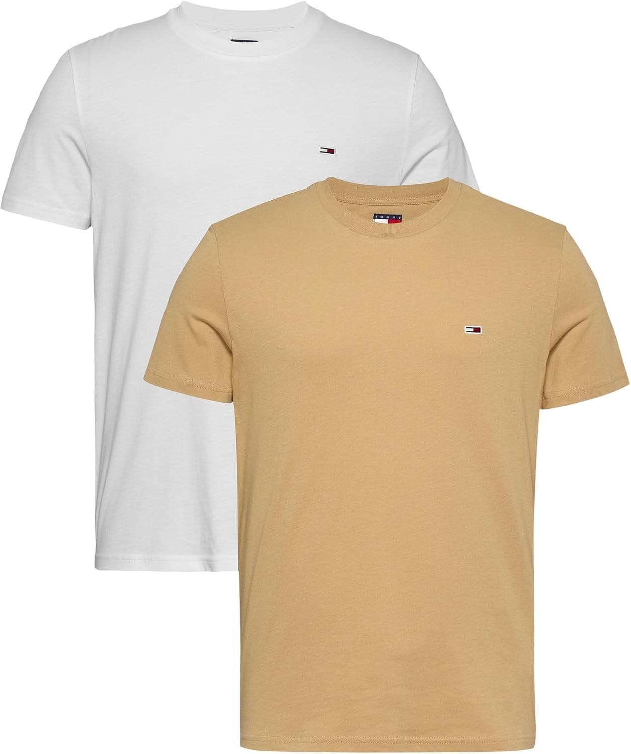 T-shirt de Manga Curta Tommy Jeans Pacote de 2 Homens Xslim Algodão Jersey