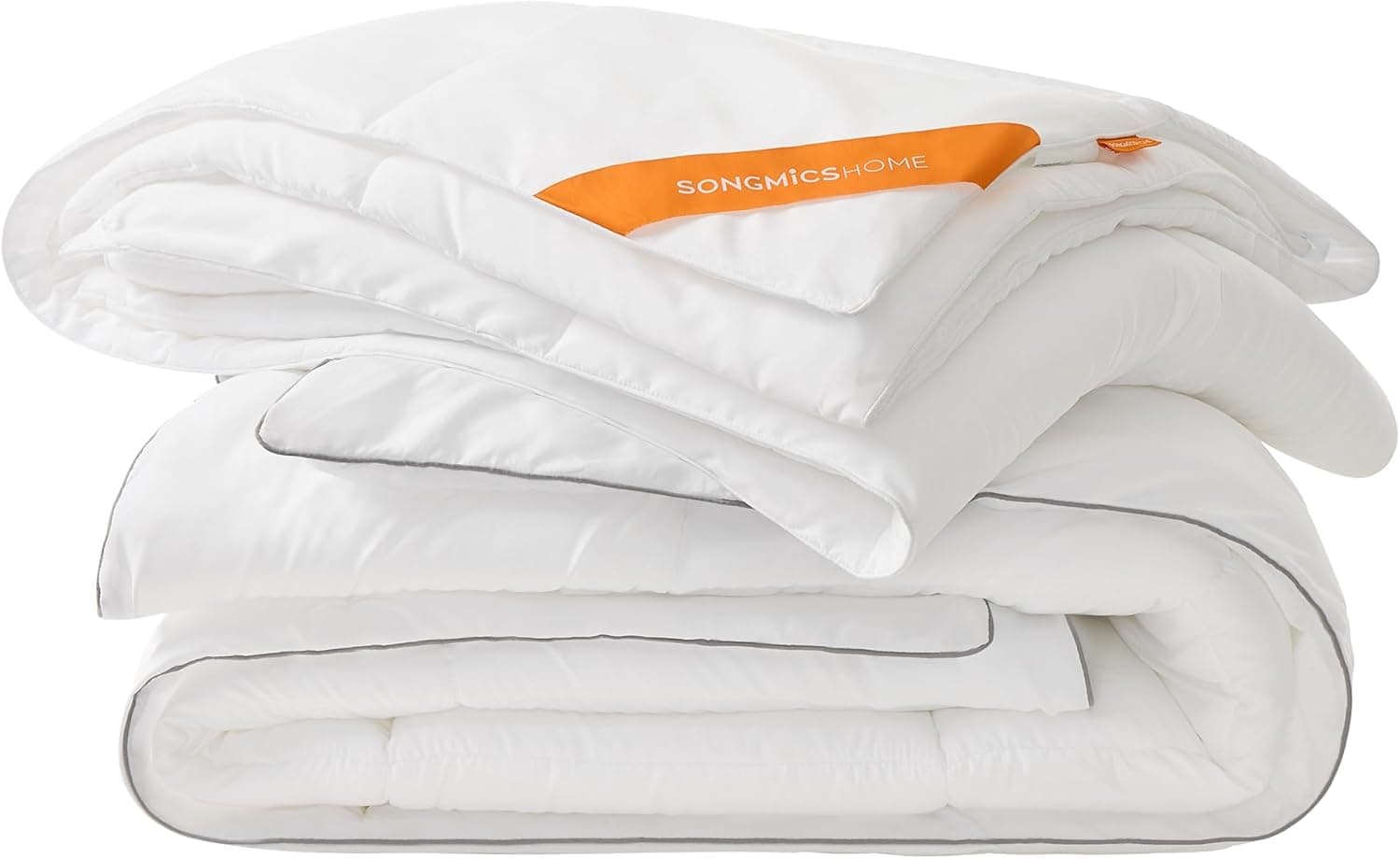 SONGMICS HOME Edredão 2 em 1, 200 x 200 cm, contém edredão de verão de 150 gsm e edredão de inverno de 350 gsm, edredão para todas as estações de 500 gsm, 4 estações, nuvem branca TDC003333033 01W