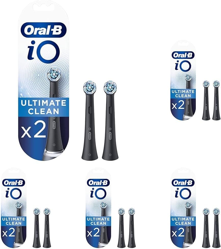 Oral-B iO Ultimate Clean Black cabeças de substituição, conjunto de 2 unidades (embalagem de 5)