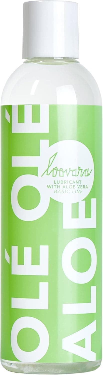 Loovara Lubrificante 250 ml Olé Olé Aloe - Lubrificante à base de água com pH otimizado e aloé vera, adaptado à flora íntima, dermatologicamente testado, vegano