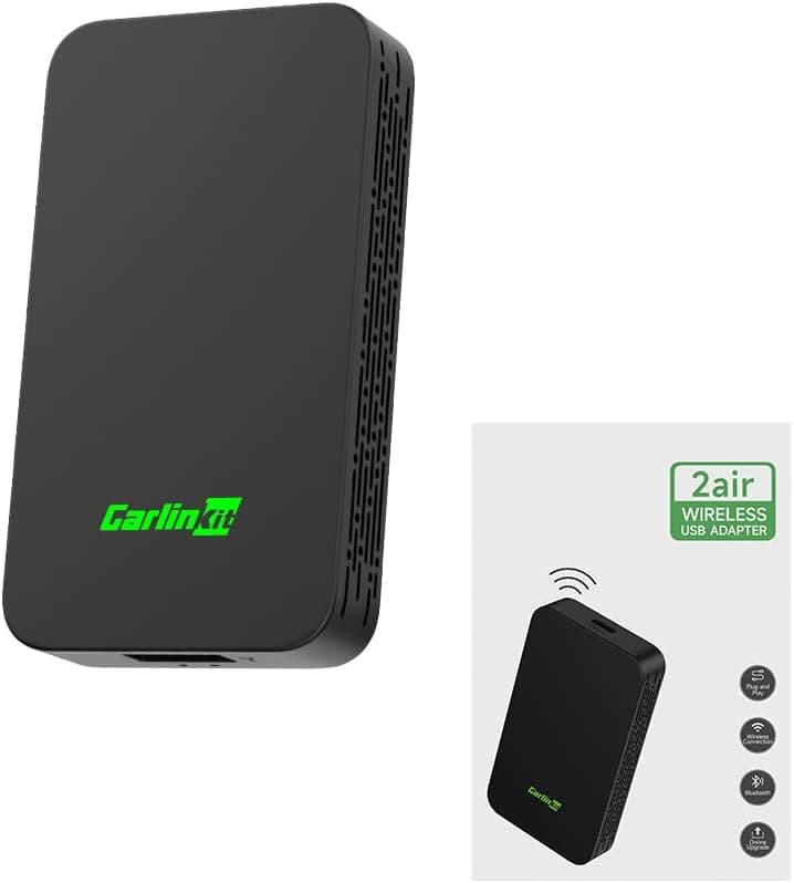 CarlinKit 5.0 Um inovador adaptador sem fios de conversão dupla, música/mapas/mensagens online, para carros com CarPlay/Android Auto com cabo (2016-2024)